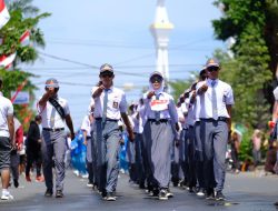 127 Tim Pelajar Ramaikan Lomba Gerak Jalan HUT ke-78 RI Tingkat Gowa