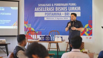 Pertamina Patra Niaga Sulawesi Bersama BRI Berikan Program Pembinaan dan Sosialisasi PUMK