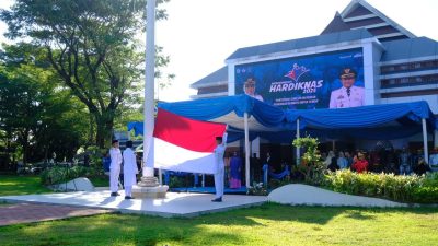 Suasana peringatan Hardiknas di Kabupaten Gowa.