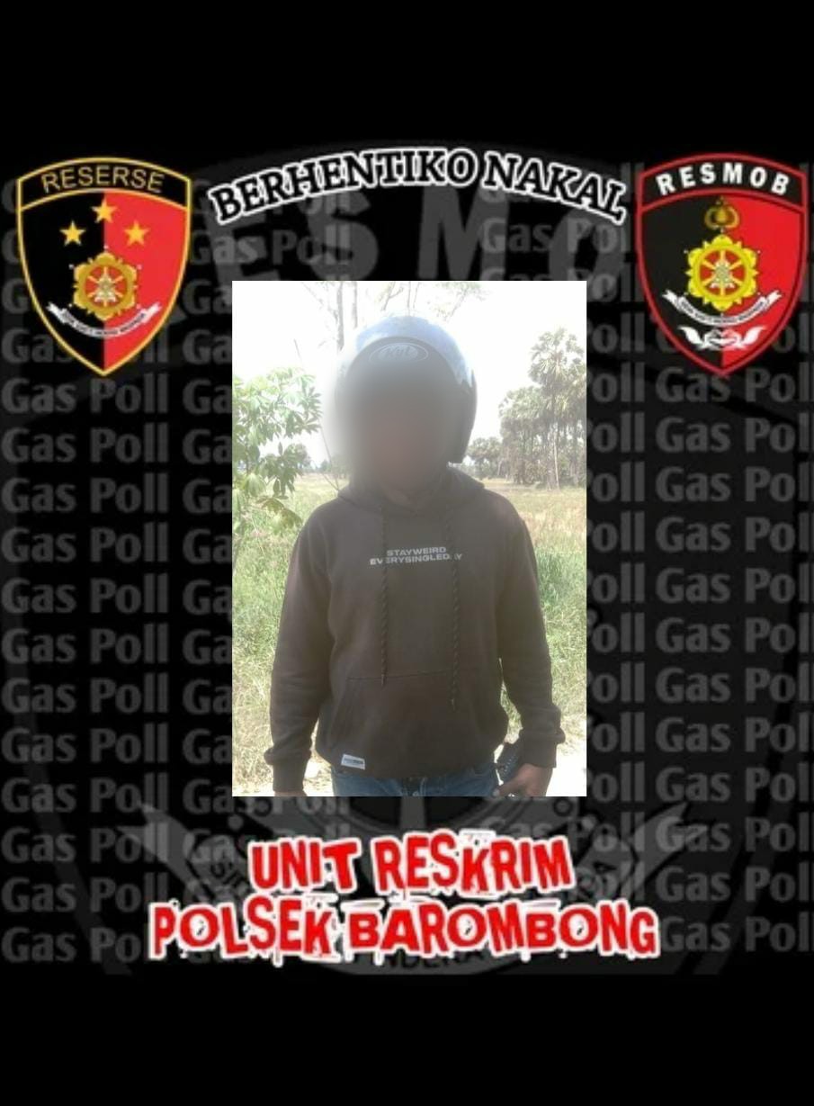 Pelaku yang mengedarkan Ballo diamankan Rermob Polres Gowa.