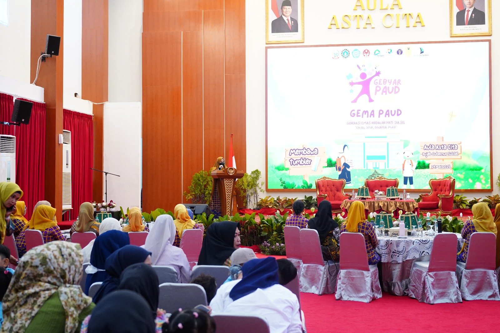 Dinas Pendidikan Sulsel bersama Tim Penggerak (TP) PKK Sulsel dan Pokja Bunda PAUD, kembali menggelar acara tahunan Gebyar PAUD Sulsel pada 26-27 Mei 2025 di Baruga Asta Cita, Rumah Jabatan Gubernur Sulsel.
