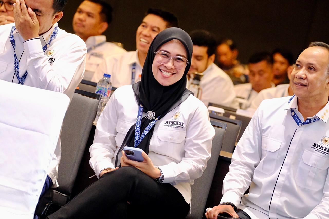 Bupati Gowa Husniah Talenrang saat menghadiri Munas dan HUT Apkasi di Sulawesi Utara. (pemkab gowa)